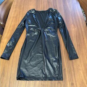 ChicMe Faux Leather low Cut Dress